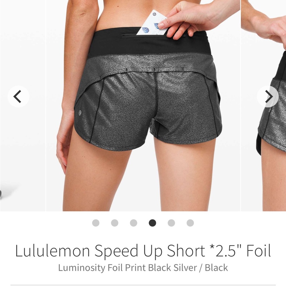 metallic lulu shorts